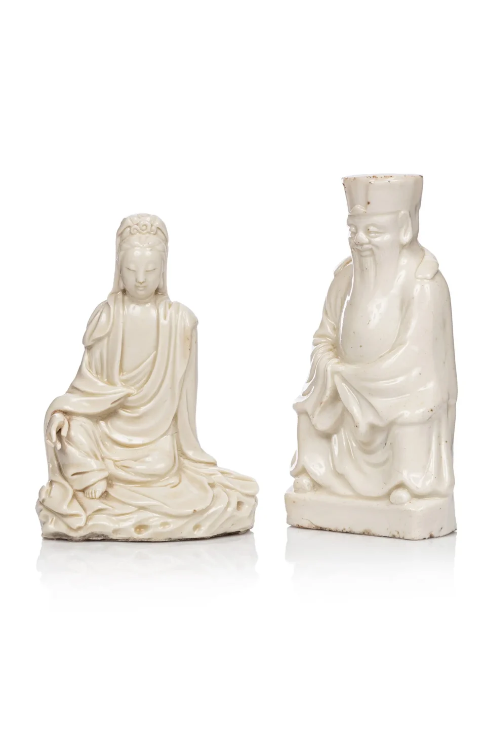 Statuettes en Blanc de Chine - CHINE - Epoque KANGXI (1662-1722 / XVII-XVIIIe siècle )