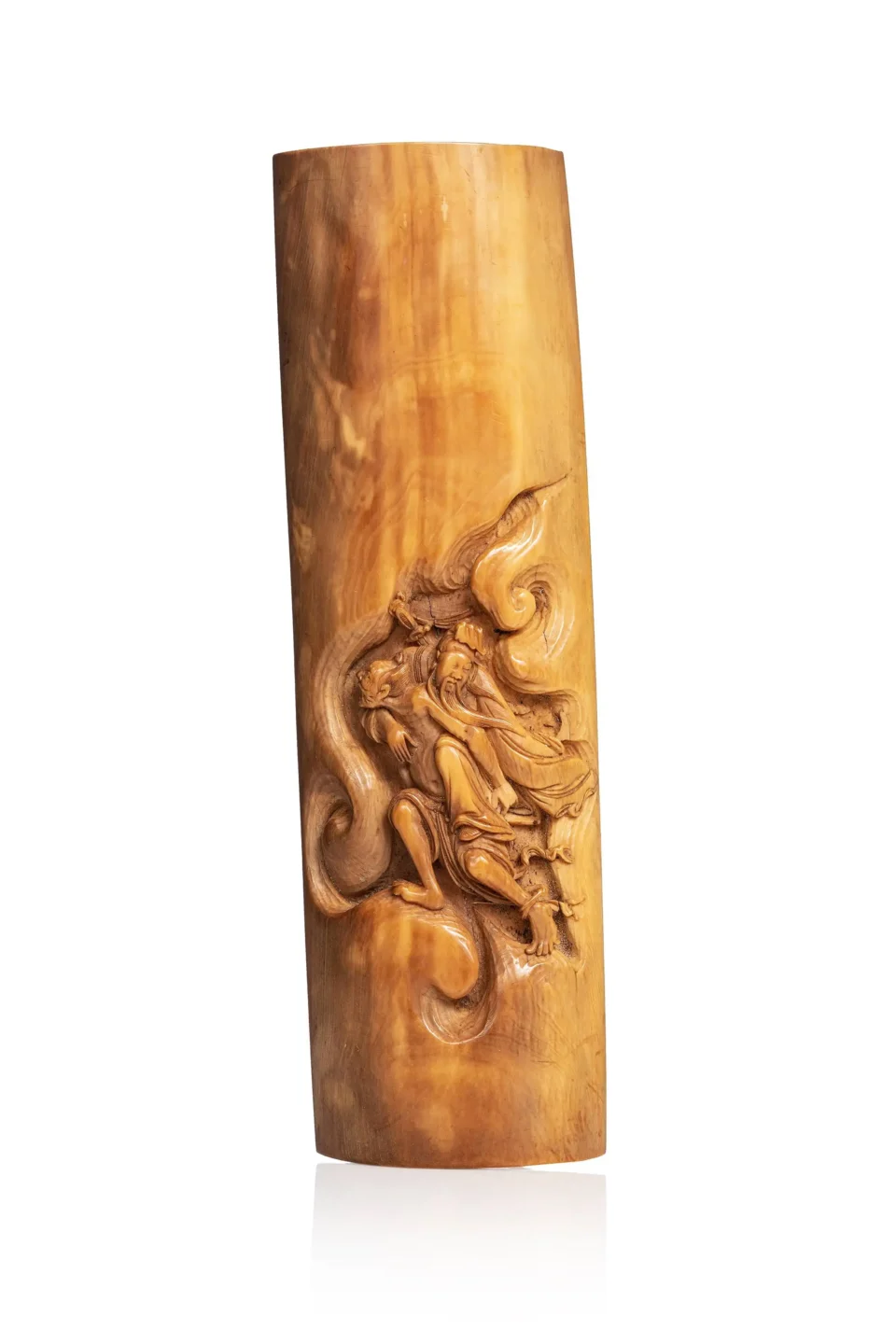 Carved ivory* armrest - CHINA - Ming Dynasty (1368-1644)