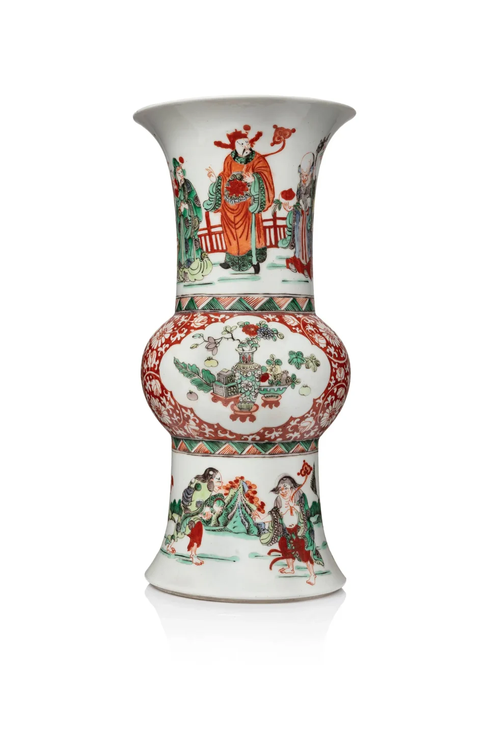 Vase en porcelaine, gu - CHINE - XIXe siècle