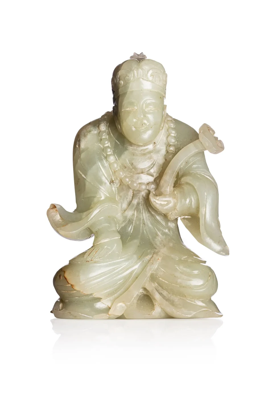 Statuette en jade céladon - CHINE - XVIIIe siècle