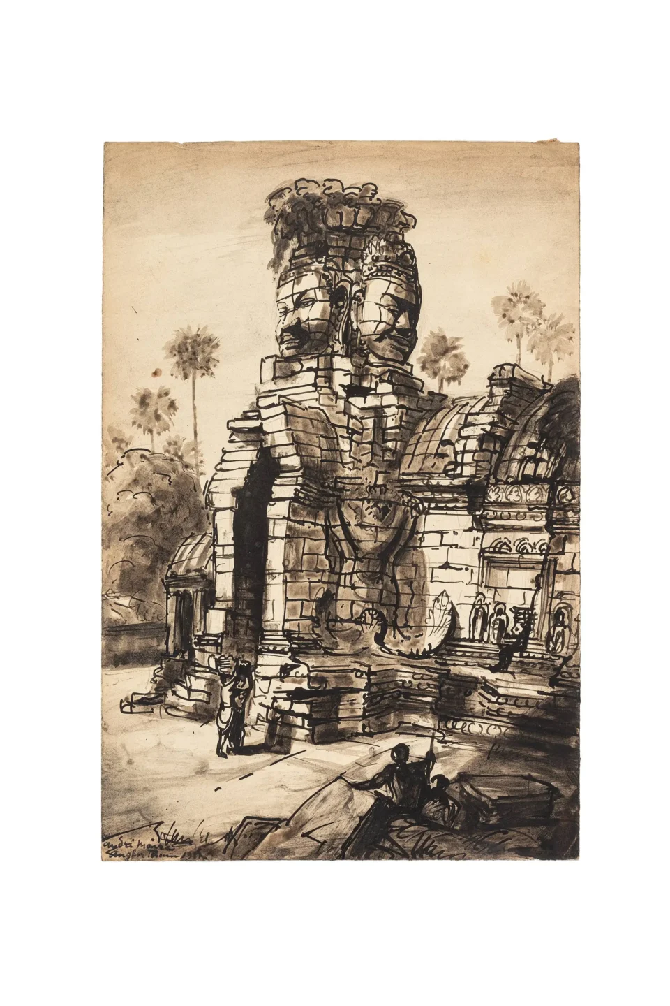 Temple Angkor-Thom, 1921 - CAMBODGE - XXe siècle