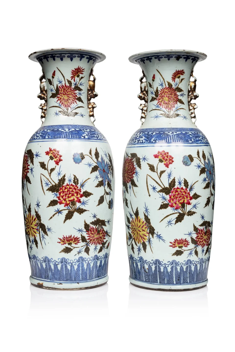 Paire de vases en porcelaine - CHINE - XIXe siècle