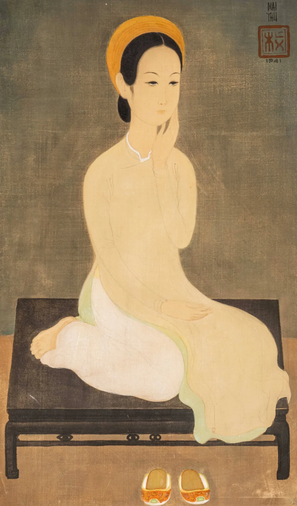 Femme assise, 1941 - VIETNAM - XXe siècle