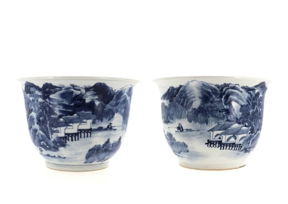 Pair of porcelain planters - CHINA - 19th century